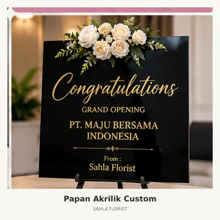 Papan Bunga Akrilik Kemuning Palembang